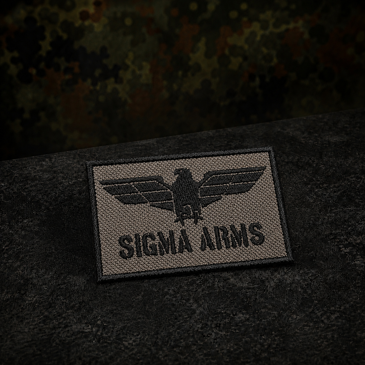 SIGMA ARMS embroidered morale patch in ranger green with black eagle