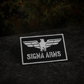 SIGMA ARMS embroidered morale patch in black with silver eagle