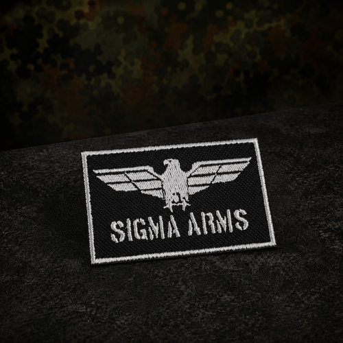 SIGMA ARMS embroidered morale patch in black with silver eagle
